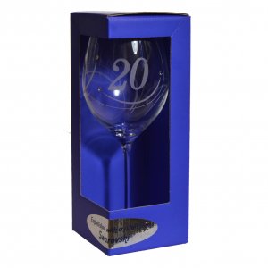 Годишна чаша за вино със Сваровски - За 20-ия рожден ден